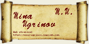 Mina Ugrinov vizit kartica